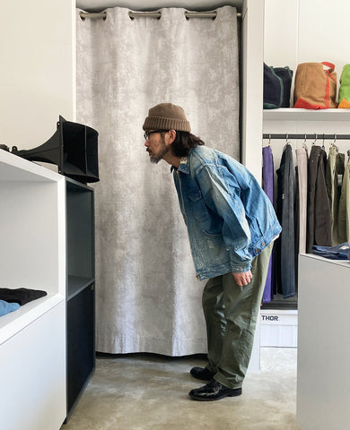 王道の組み合わせ<br>デニム×ミリタリー