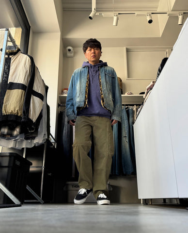 計算済みのムラとアタリ<br>古着要素をモダンに