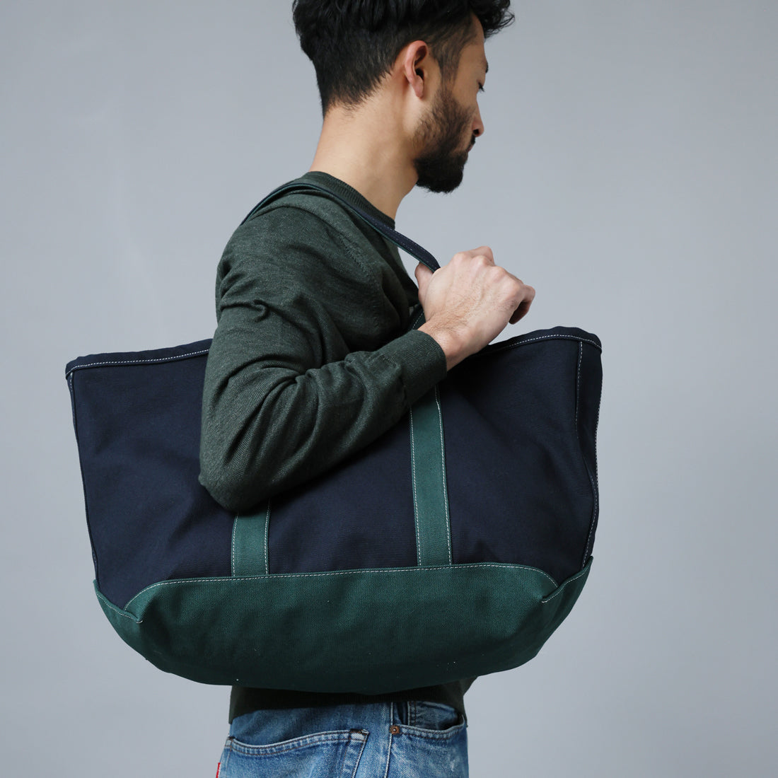 BIRTHDAYSUITSOLID CANVAS BAG（Navy） – BEANS