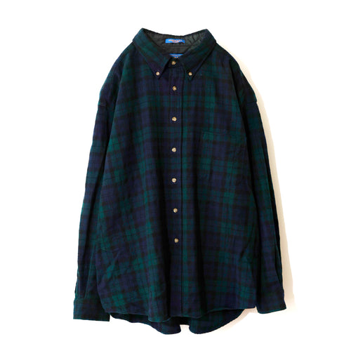 【USED】90's PENDLETON Black Watch Wool B/DShirts XXL［U260000252］