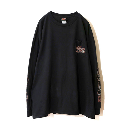 【USED】Harley Davidson Flames L/S T-shirt Black［U260000257］