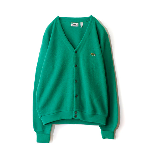 【USED】70's IZOD LACOSTE Cardigan Green［U260000245］