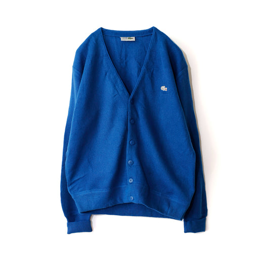 【USED】80's CHEMISE LACOSTE Cardigan Blue［U260000246］