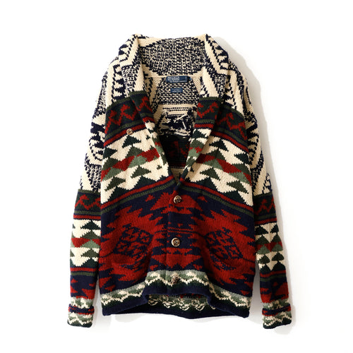 【USED】POLO RALPH LAUREN Shawl Collar Hand Knit Cardigan M［U260000225］