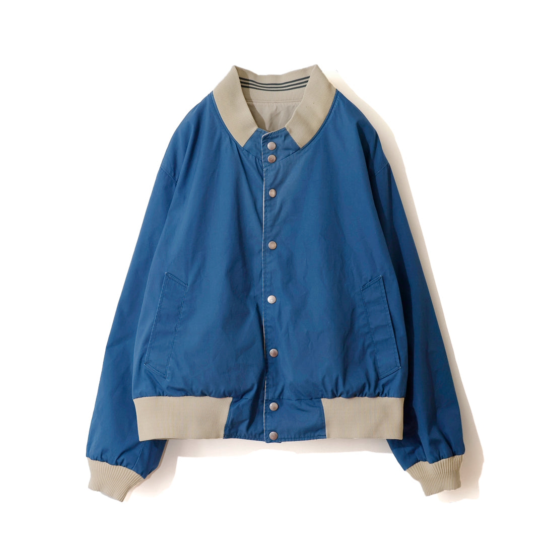 【USED】60-70's MIGHTY-MAC Reversible Button Jacket Blue×Beige 44［U260000372］