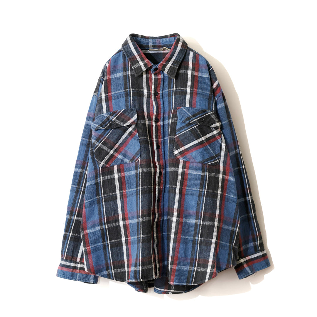 【USED】90's FIVE BROTHER Heavy Flannel Shirt 2XL［U260000338］