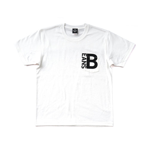 BEANS<br>ORIGINAL POCKET LOGO T-Shirt（White）