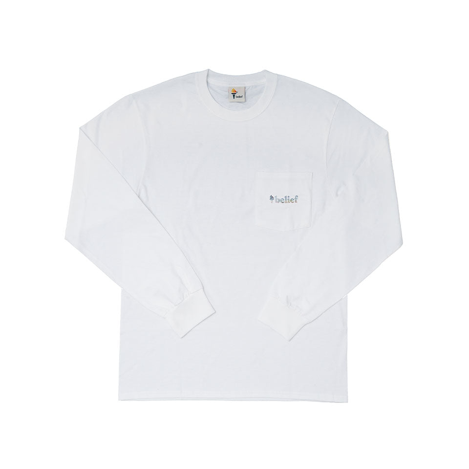 Belief NYC<br>MCCARREN L/S POCKET TEE（White）