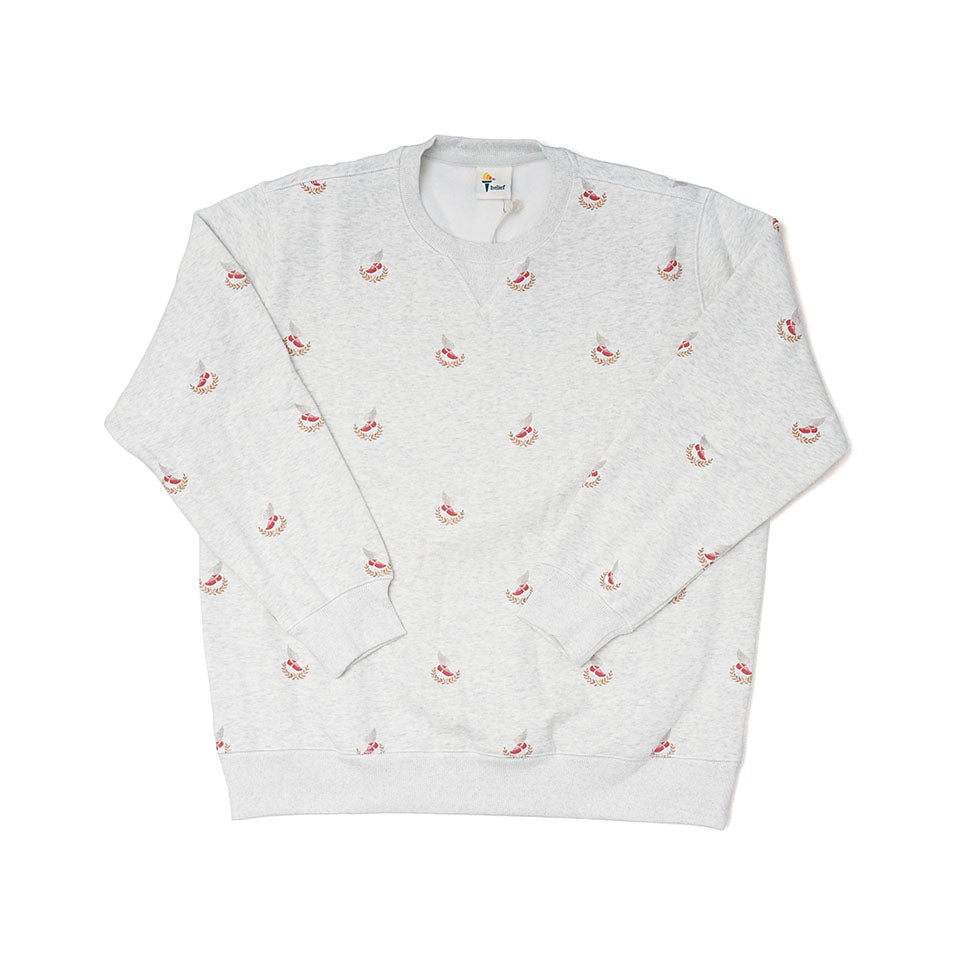 Belief NYC<br>Winged Foot Crewneck（Heather Gray）