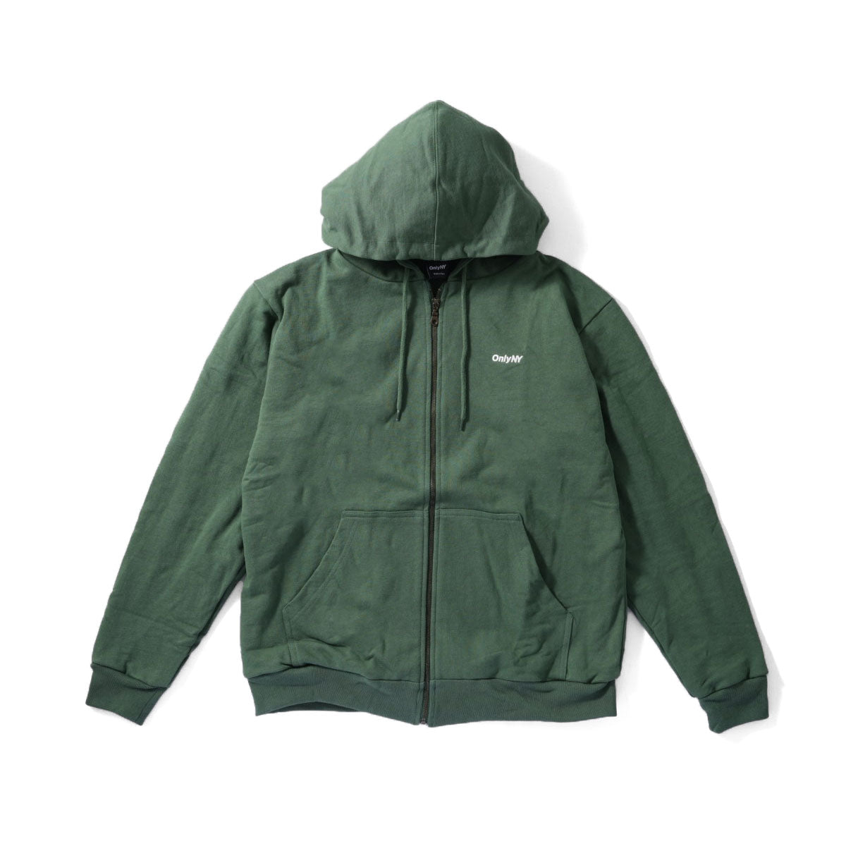 Only NY<br>Heavyweight Thermal Waffle Lined Zip Hoodie（Green）