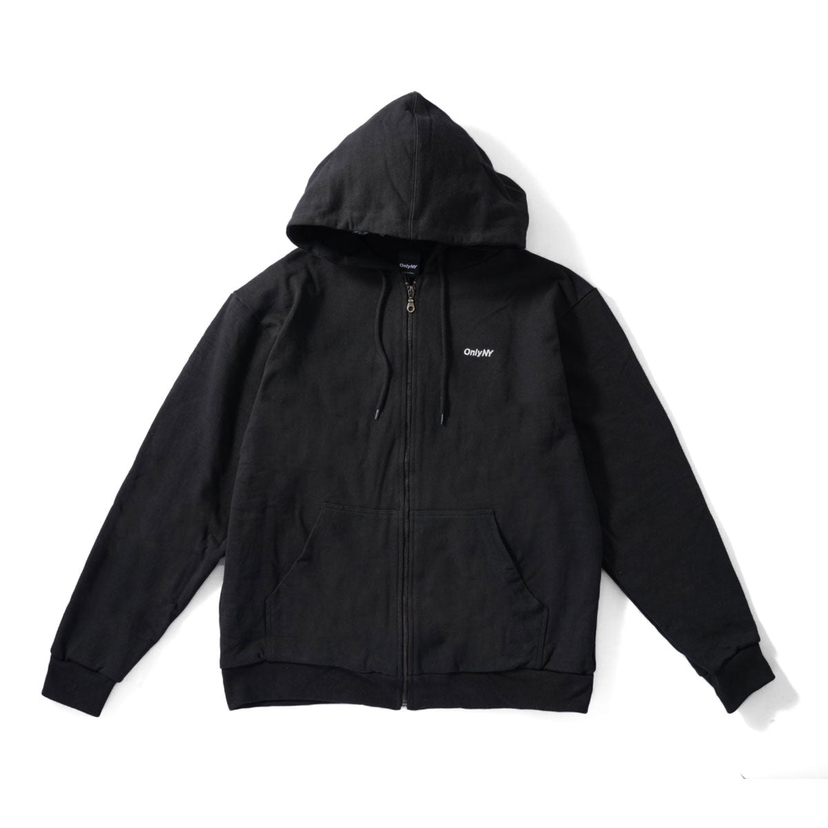 Only NY<br>Heavyweight Thermal Waffle Lined Zip Hoodie（Black）