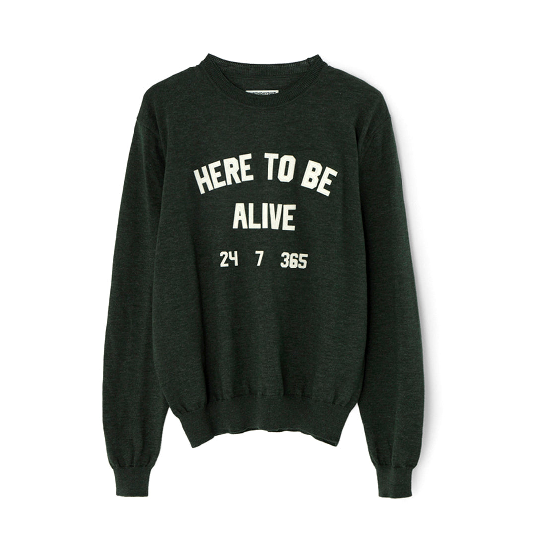 BIRTHDAYSUIT<br>HERE TO BE ALIVE PULLOVER KNIT（Green）