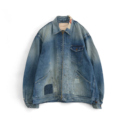 H.UNIT<br>H-JK049 Denim zip work jacket（Customize）