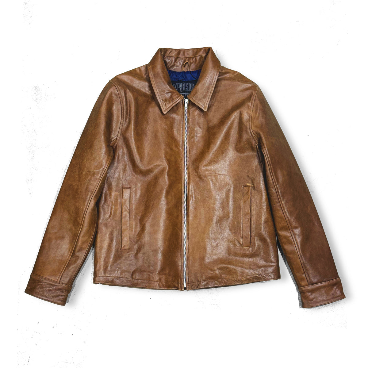 EXPANSION NY<br>THE GOLDS WICK CALF LEATHER JACKET（Brown）