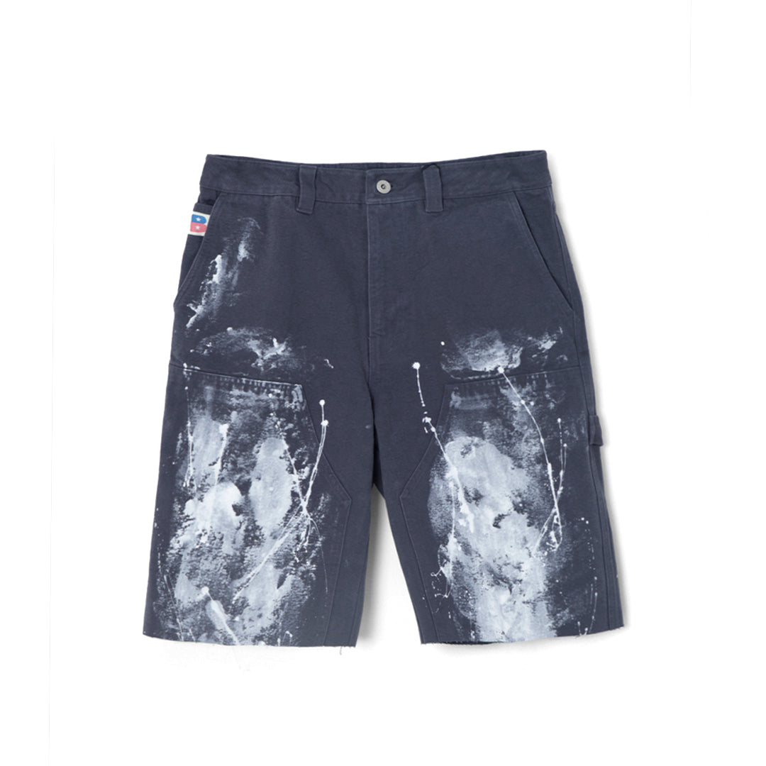 BIRTHDAYSUIT<br>PAINTED DOUBLE KNEE SHORTS（Navy）