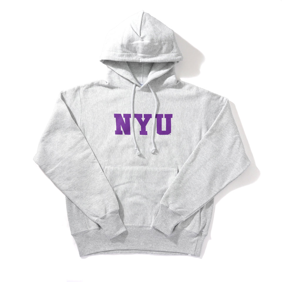 NYU<br>NYU Reverse Weave Hoodie（Gray）