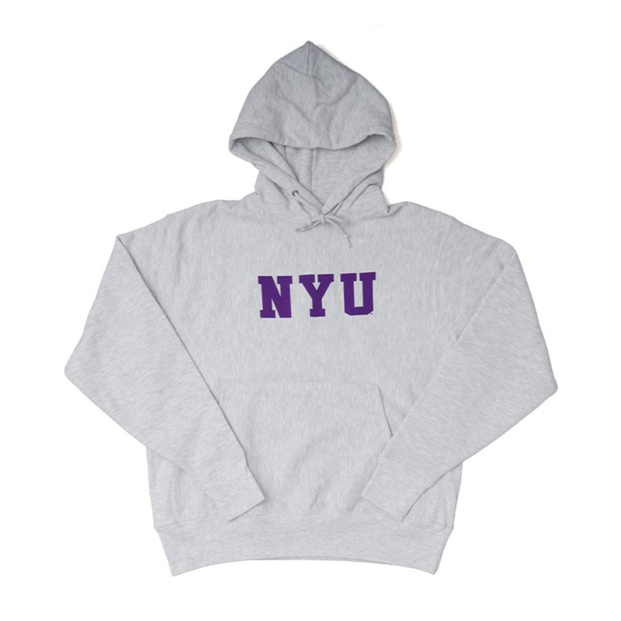 NYU<br>NYU Reverse Weave Hoodie（Heather Gray）