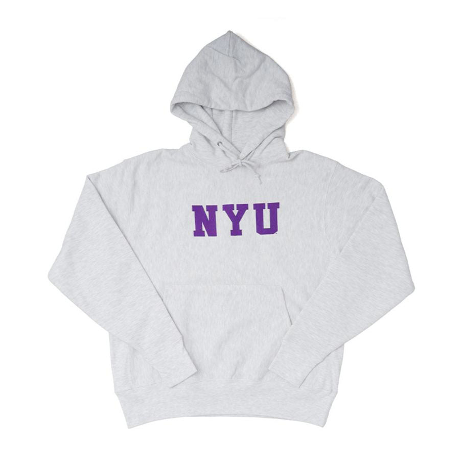 NYU<br>NYU Reverse Weave Hoodie（Heather Gray）