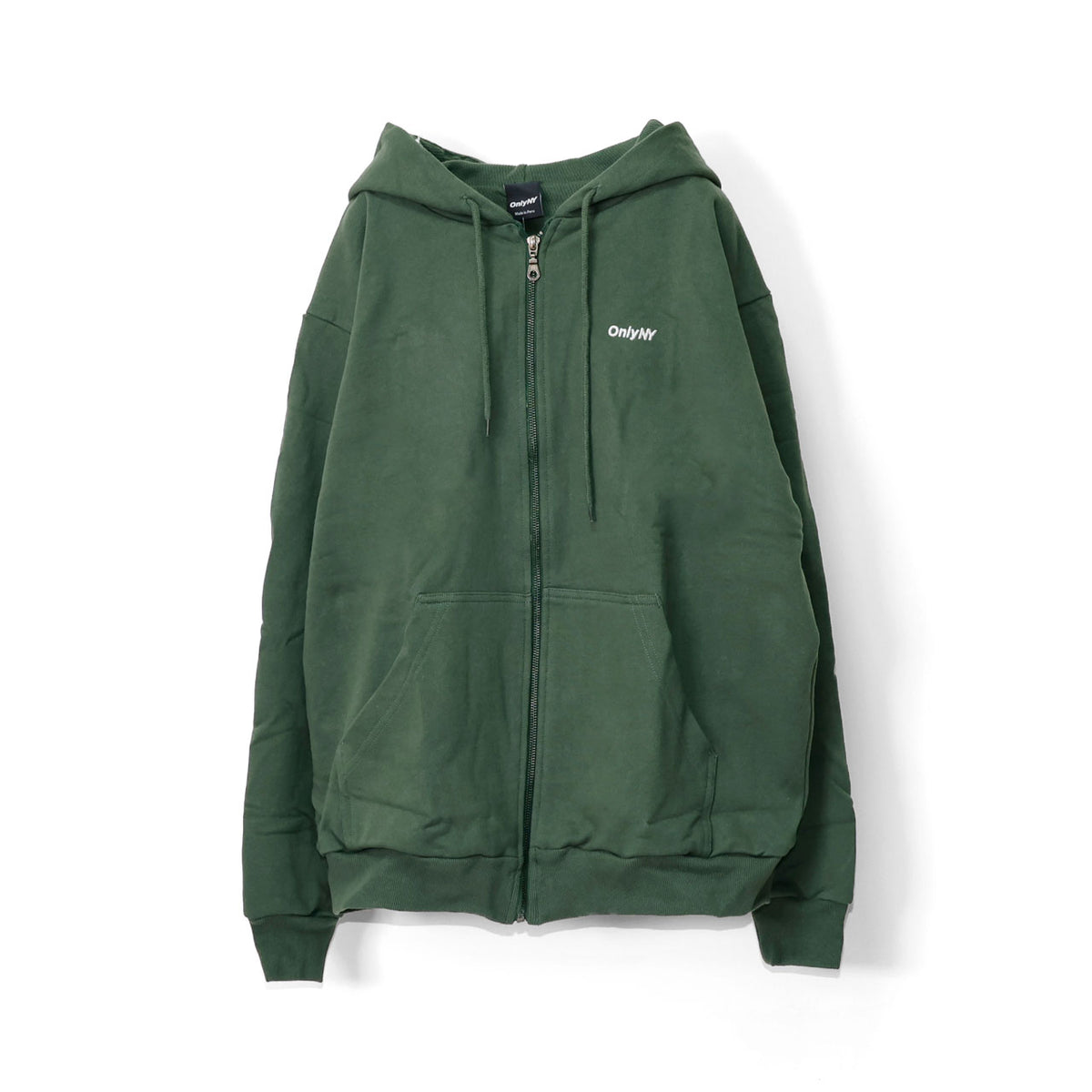Only NY<br>Heavyweight Thermal Waffle Lined Zip Hoodie（Green）