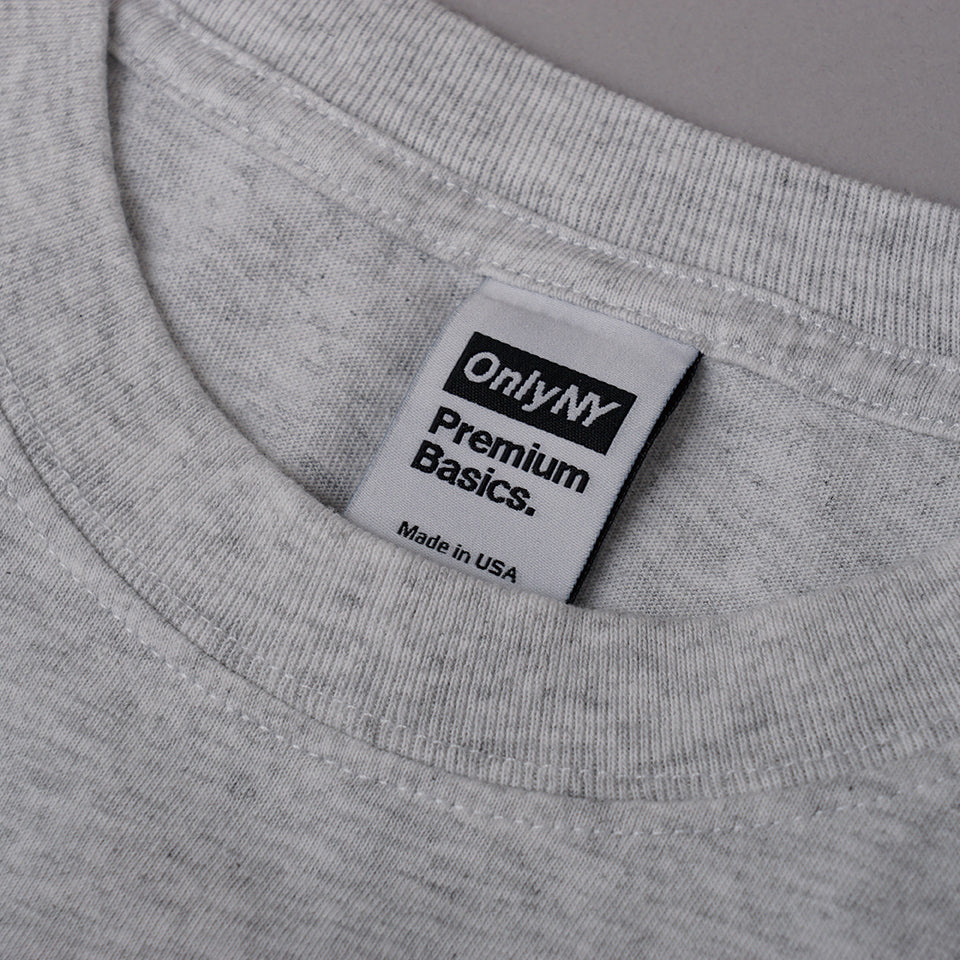 Only NYPREMIUM BASICS HEAVYWEIGHT T-SHIRT（Heather Gray