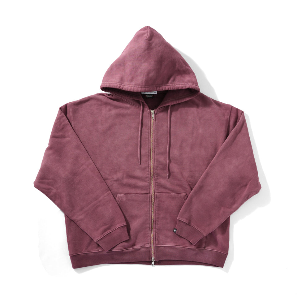 BEANS<br>ORIGINAL PIGMENT Zip Up Hoodie  (Bourdeax)