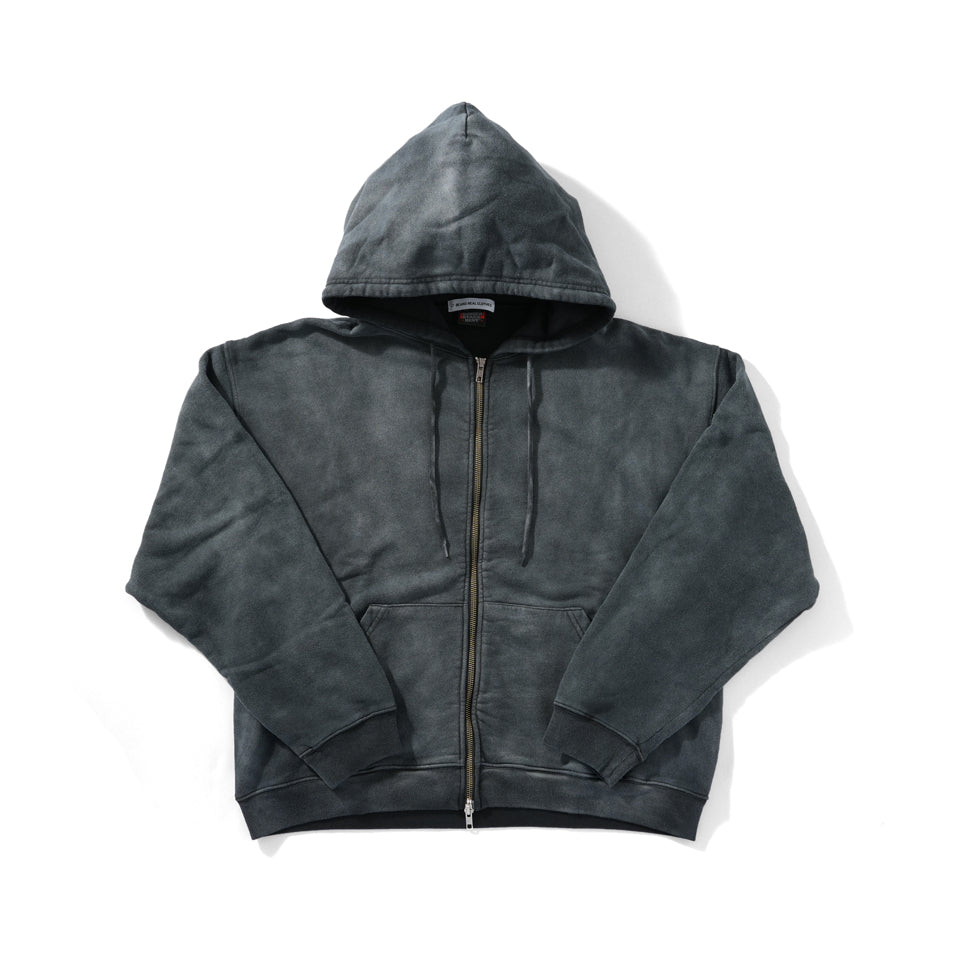 BEANS<br>ORIGINAL PIGMENT Zip Up Hoodie  (Black)