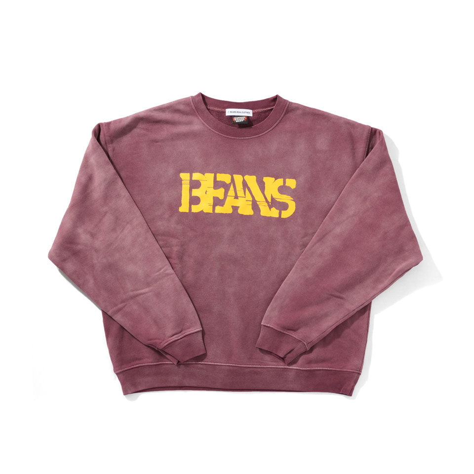BEANS<br>ORIGINAL PIGMENT Crew Neck Sweat  (Bourdeax)
