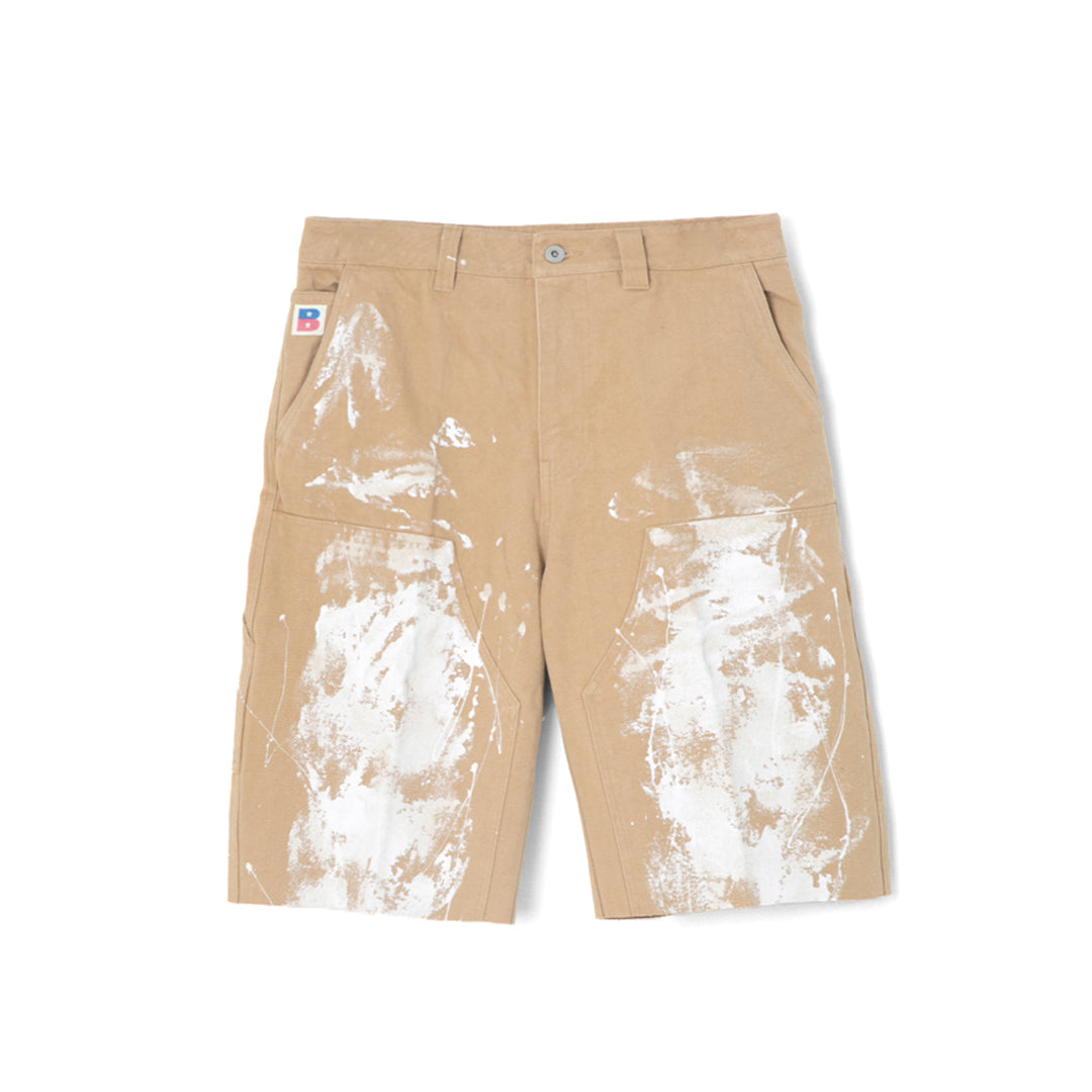 BIRTHDAYSUIT<br>PAINTED DOUBLE KNEE SHORTS（Beige）