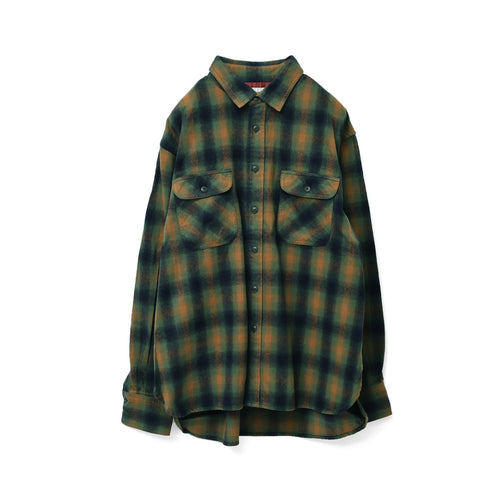 H.UNIT<br>H-SH064 FLANNEL CHECK SHIRT（GREEN）