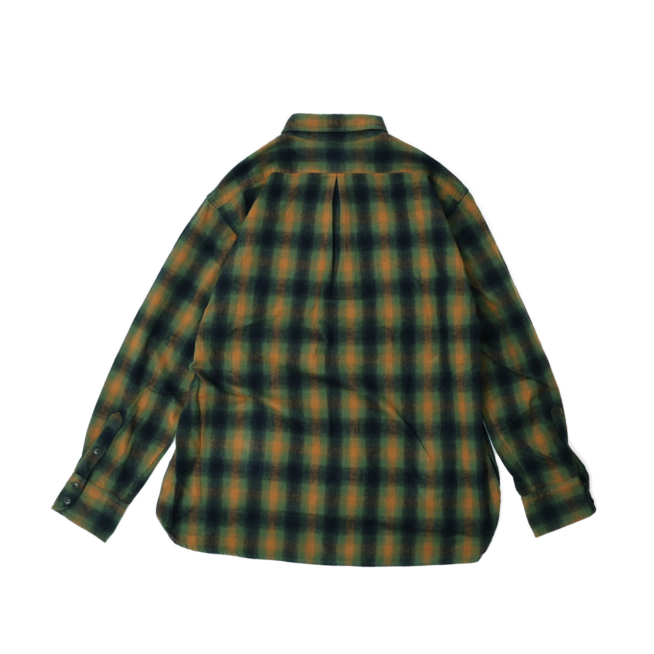H.UNITH-SH064 FLANNEL CHECK SHIRT（GREEN） – BEANS