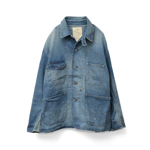 H.UNIT<br>H-JK054 DENIM COVERALLS（USED WASH）