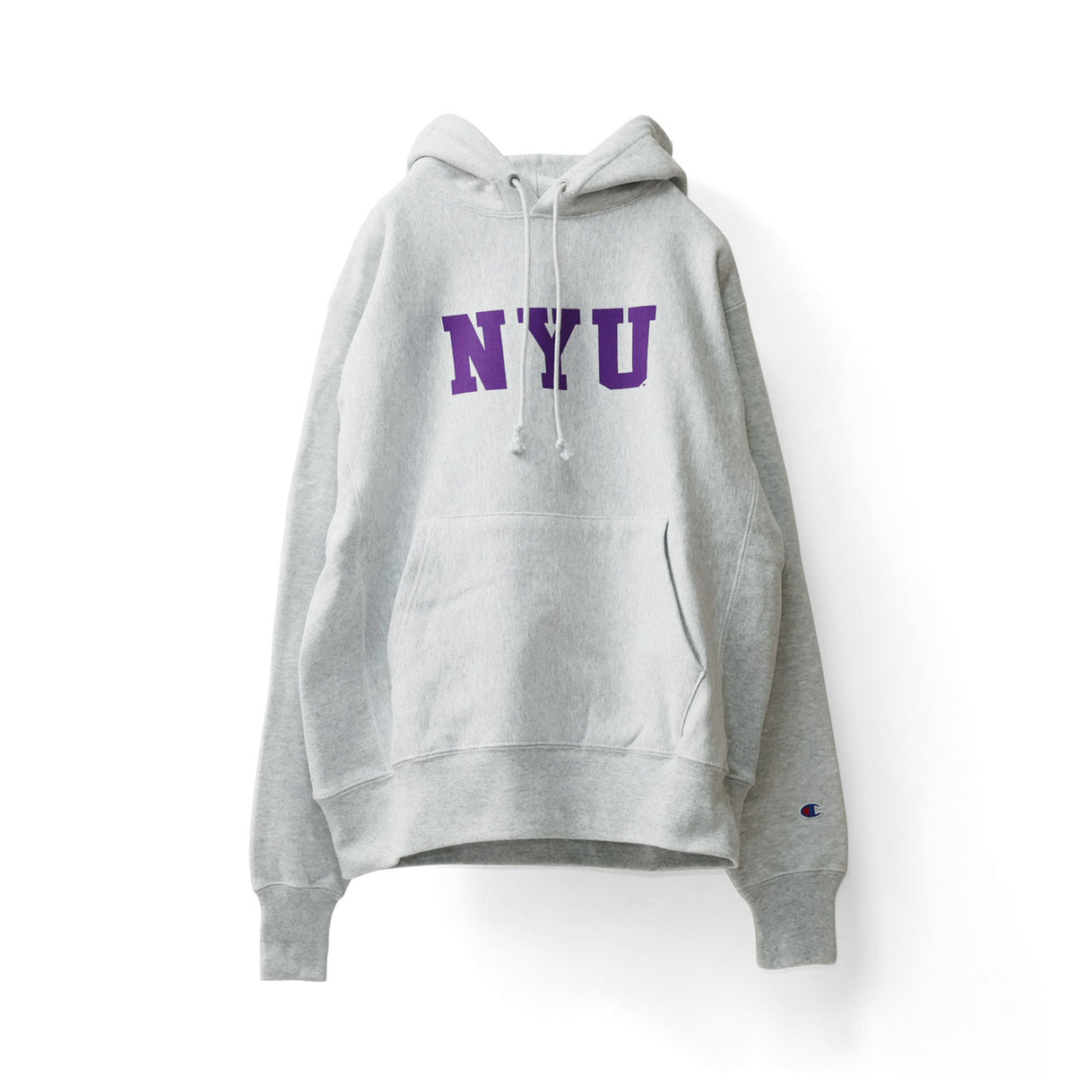 NYU<br>NYU Reverse Weave Hoodie（Gray）
