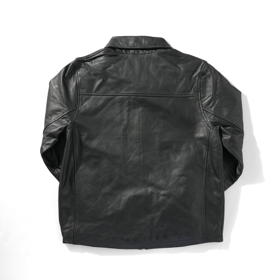 EXPANSION NYTHE GOLDS WICK LAMB LEATHER JACKET（Black） – BEANS