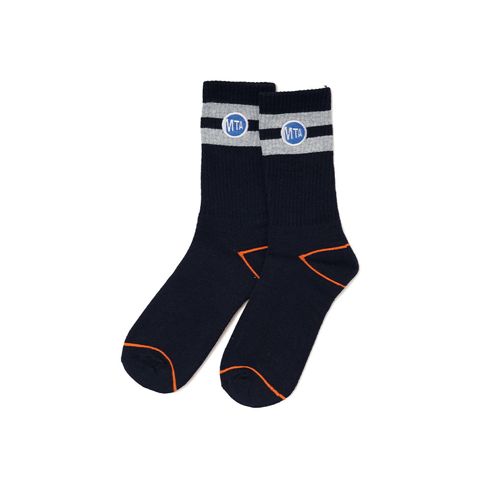 Only NY<br>MTA CORE STRIPE SOCKS（Navy）