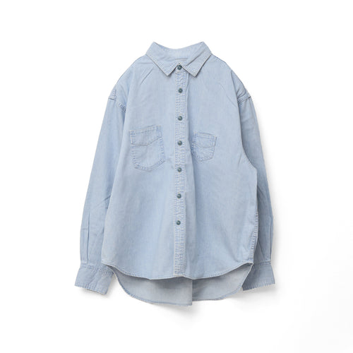 H.UNIT<br>H-SH063 DENIM WORK SHIRT（LIGHT INDIGO）
